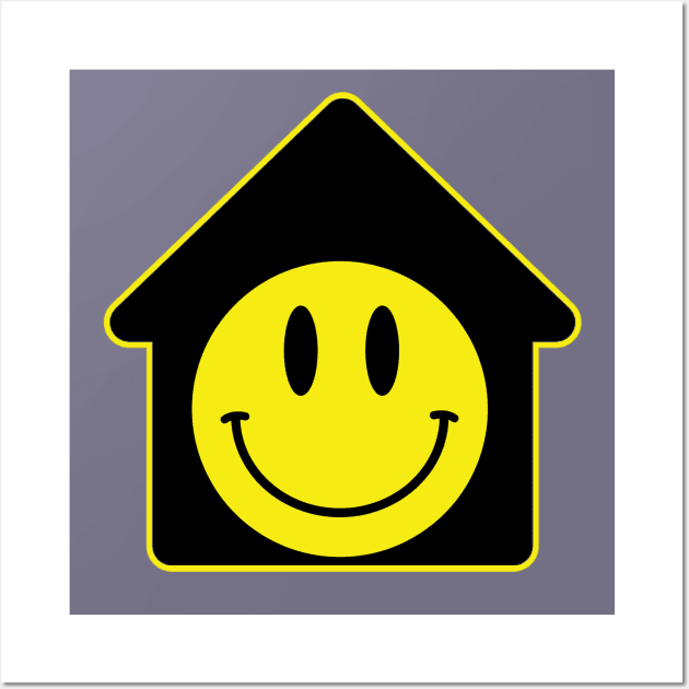 Acid House Smiley Icon Wall Art by oink